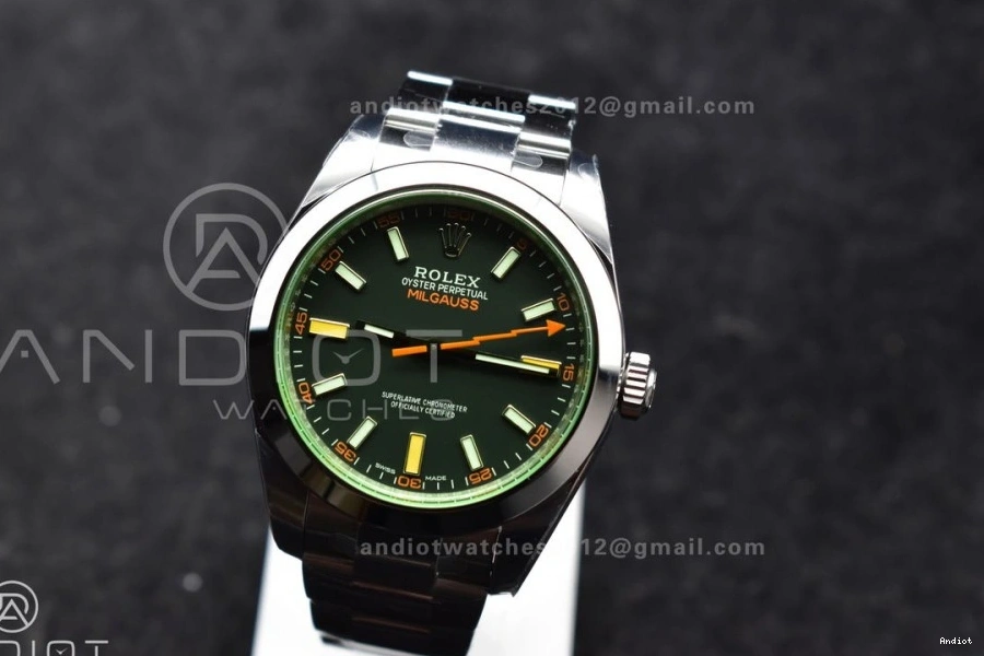 GV Edition 1:1 VSF Green Sapphire 904L Bracelet SS 904L SS Best Milgauss Black SA3131 116400 Real Dial on 0316